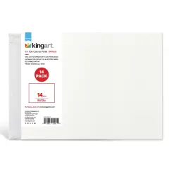KINGART&reg; Canvas Panels 9" x 12", 14-Pack
