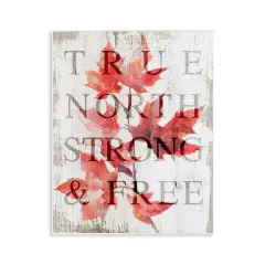 Stupell Industries True North Strong & Free Wall Plaque, design by Lil' Rue
