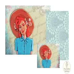 Red Hat Lady - Art Packfor Decoupage and Mixed Media