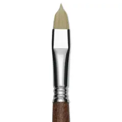 Escoda Futura Synthetic Bristle Brush - Series 5410, Short Filbert, Size 12, Long Handle