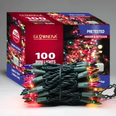 Green Wire,Multicolor,Incandescent Bulb 100 Mini String Lights for Indoor Christmas Tree Garland Birthday Wedding Party Festival Decoration