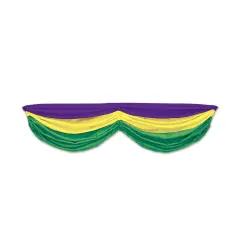 6 Pack Bulk Mardi Gras Fabric Bunting