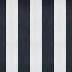1 Yard Bungalow Stripe Outdoor Fabric 54&Prime; Wide Weather Resistant Acrylic for Upholstery, Drapery & Pillows Navy