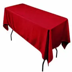 Rectangular Cranberry Polyester Tablecloth 60&times;144 Inch Rich & Festive D&eacute;cor for Weddings, Parties & Banquets