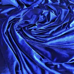 1 Yard Stretch Velvet Fabric Rich Soft Plush 4-Way Stretch Dancewear Costume 58/60" Width Royal Blue