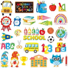50 PCS Back to School Window Thick Gel Clings Stickers