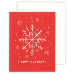 Echo Park Greeting Card 1/Pkg-Happy Holidays Snowflake