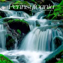 Pennsylvania Wild & Scenic | 2026 12 x 24 Inch (Hanging) Monthly Square Wall Calendar | Plastic-Free