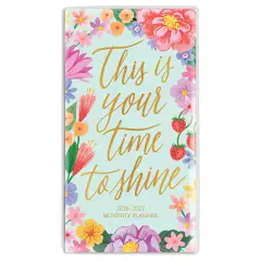 Bonnie Marcus OFFICIAL | 2026-2027 3.5 x 6.5 Inch Two Year Monthly Pocket Planner Calendar | Foil Stamped Cover
