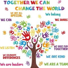 131 Pcs Colorful Diversity Classroom Decorations