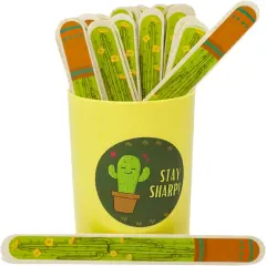 36 Pcs Cactus Flip Sticks with Storage Cup, Flip Name Sticks Counting Sticks Student Grouping Cactus Theme Flip Stick, Classroom Teacher School Supplies by 4E's Novelty