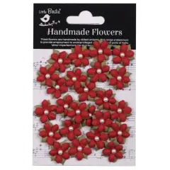 Little Birdie Elira Paper Flowers 24/Pkg-Cardinal Red