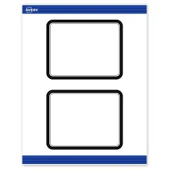 Avery Printable Rectangle Postcards with Rounded Corners, Double Black Border, 4.25" x 5.5", Matte White Rectangle Postcards with Rounded Corners, Laser/Inkjet, 20ct, Great for Postcards