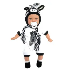 Zebra Safari Knit Outfit for 15&ndash;17 Inch Baby Dolls &ndash; Adorable Set