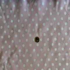 1 Yard Multi Color Small Polka Dot Poly Cotton Fabric for Crafts Bedding Sewing Masks 60" Width Pink-White