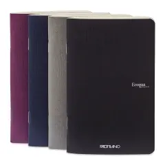 Fabriano EcoQua Staplebound Notebooks - Pkg of 4, Winter Colors, 3.5" x 5.5", Blank