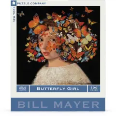 New York Puzzle Company Butterfly Girl 500 Piece Piece Jigsaw Puzzle