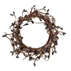 Handcrafted Rustic Pip Berry Ring For Home Decor And Seasonal Displays Grey