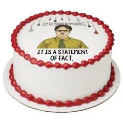 The Office Statement of Fact PhotoCake&reg; Edible Cake Topper Icing Image for 8 inch round cake or larger