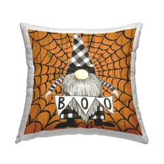 Rustic Halloween Gnome Outdoor Printed Pillow Design by Elena Vladykina, 18 x 7 x 18