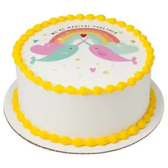 We're Magical Together Valentines PhotoCake&reg; Edible Cake Topper Icing Image for 6 inch Round cake or larger