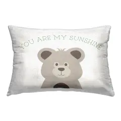 My Sunshine Smiling Bear Outdoor Printed Pillow Design by Natalie Carpentieri, 14 x 7 x 20