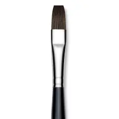 Da Vinci Casaneo Synthetic Squirrel Watercolor Brush - Flat, Size 12, Short Handle, Synthetic