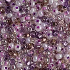 John Bead 6/0 Mixed Czech Glass Seed Beads, 100g Purple Passion Mix