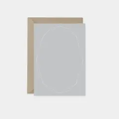 Geowire Gray Facet Vertical Note Cards