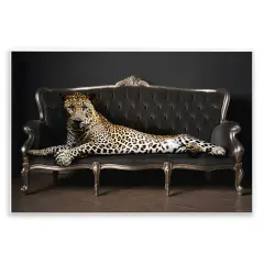 Stupell Industries Cheetah Sprawled on Couch Wall Plaque Art Design by Reinders
