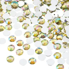John Bead 6mm (SS28) Round Acrylic Flat Back Rhinestones, 1000pcs Yellow AB
