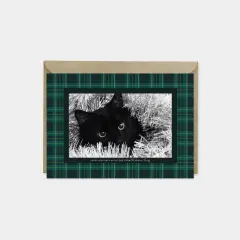 Plaid Holiday Photo Card, Tartan Photo