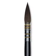 Da Vinci Casaneo Synthetic Squirrel Watercolor Brush - Quill Round Wash, Size 4, Short Handle, Synthetic