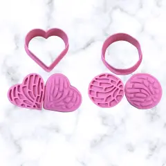 Concha Heart Fondant or Cookie Cutters