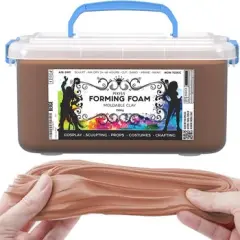 Pixiss Beige Modeling Foam Clay - Premium Beige Foam Air Dry Clay Cosplay Foam for Costumes, 1500 Gram Sculpting Clay for Crafts - Flexible Air Drying Clay Foam (Beige)