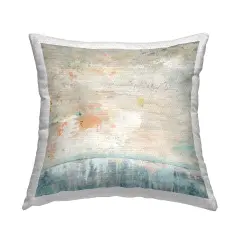 Beige Rustic Abstraction Design by Suzanne Nicoll Outdoor Printed Pillow 