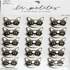 La Petites Cat Repeat Dimensional Stickers