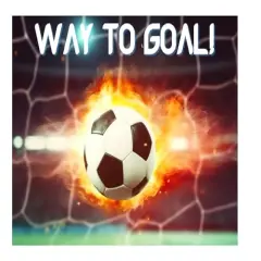 Way to Goal! Flaming Soccer Ball Edible Cake Topper-1/4 Sheet