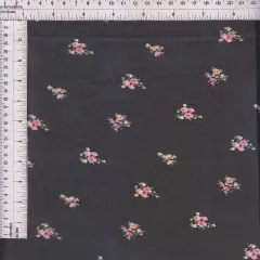 1 Yard High Multi Chiffon Floral Print Woven Fabric Lightweight Sheer 57/58" Width BLACK
