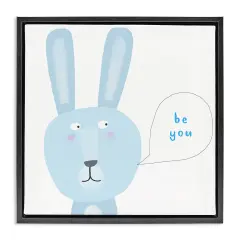 Stupell Industries Blue Be You Bunny Floating Frame By Carla Daly