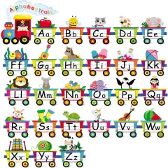 Alphabet Train Bulletin Board Set Animals Alphabet Line Cards