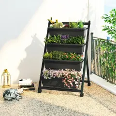 FLEXIMOUNTS Vertical Raised Garden Bed 4Ft Freestanding Elevated Garden Planters