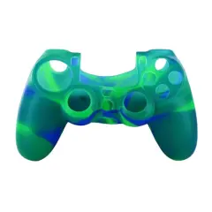 Kitcheniva Silicone Rubber Cover Case Skin For Sony Playstation 4 PS4 Controller Green+blue