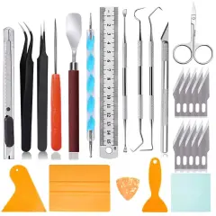 27 Pieces Craft Tools Set, Vinyl Weeding Tools, Craft Basic Set, Craft Vinyl Tools Kit for Silhouettes/Cameos/Lettering/Cutting/Splicing