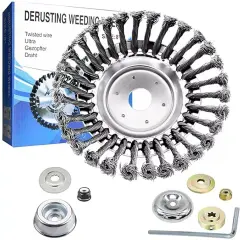 Replacement Steel Wire Brush Cutter Trimmer Head for Garden Weed and Grass