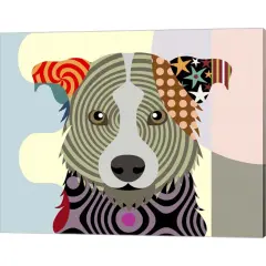 Border Collie by Lanre Adefioye 20" x 16" Canvas Wall Art