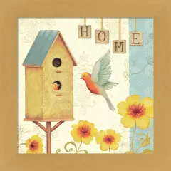 Welcome Home I by Daphne Brissonnet 13" x 13" Framed Wall Art