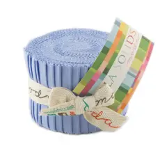 Bella Solids 2.5" Strip Junior Roll (Junior Jelly Roll) in Baby Blue by Moda for Moda (9900JJR 32)