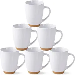 12oz Ceramic Coffee Mugs set of 6, Stylish Coffee Mugs