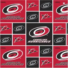 NHL Licensed Carolina Hurricanes 020-HUR Cotton Fabric by the Yard